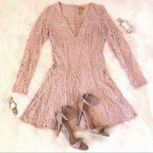 H&M Blush Pink Lace Dress
